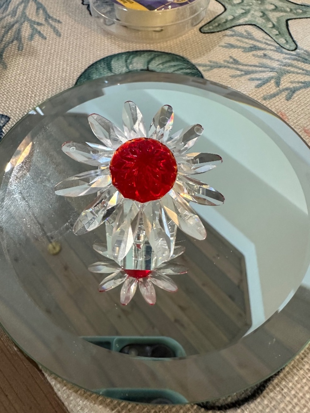 Swarovski flower with stand